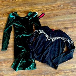 Rock & roll denim lot dress and top XS NWT